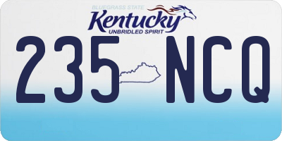 KY license plate 235NCQ