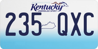 KY license plate 235QXC