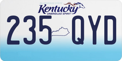 KY license plate 235QYD
