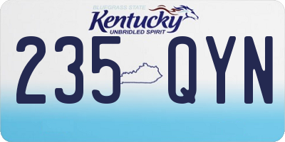 KY license plate 235QYN