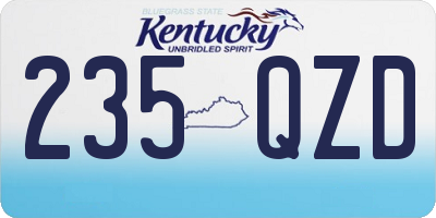 KY license plate 235QZD