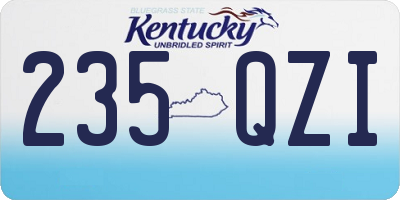 KY license plate 235QZI