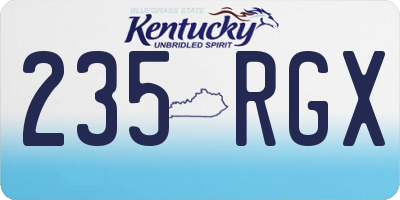 KY license plate 235RGX