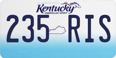 KY license plate 235RIS
