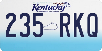 KY license plate 235RKQ