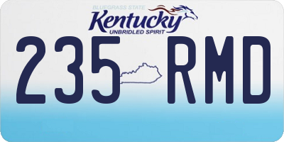 KY license plate 235RMD