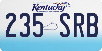 KY license plate 235SRB