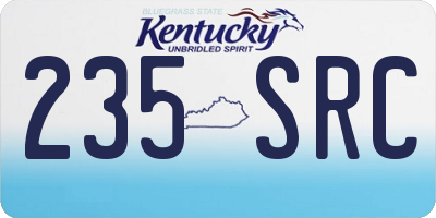 KY license plate 235SRC