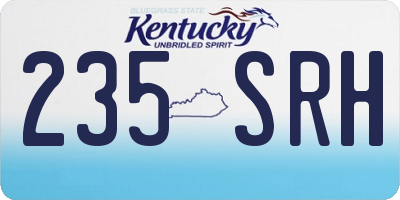 KY license plate 235SRH
