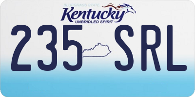 KY license plate 235SRL