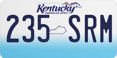 KY license plate 235SRM