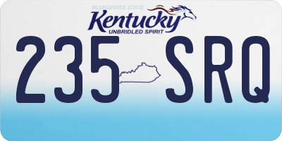 KY license plate 235SRQ