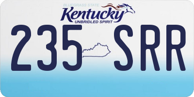 KY license plate 235SRR
