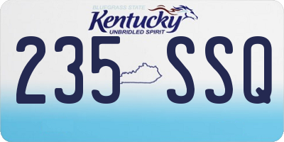 KY license plate 235SSQ