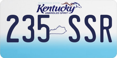 KY license plate 235SSR