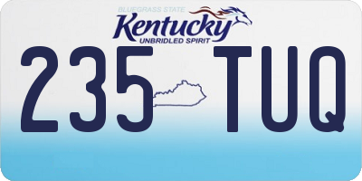 KY license plate 235TUQ