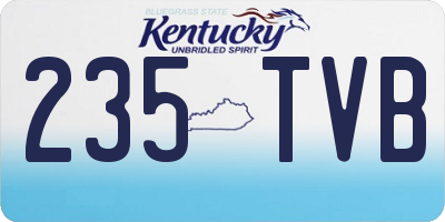 KY license plate 235TVB