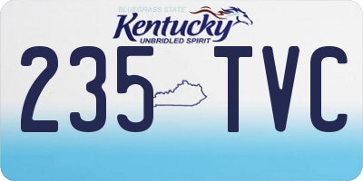 KY license plate 235TVC