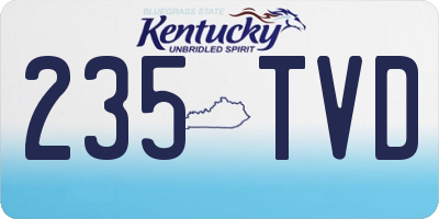 KY license plate 235TVD