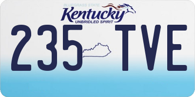 KY license plate 235TVE