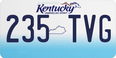 KY license plate 235TVG