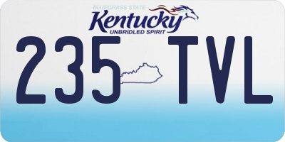 KY license plate 235TVL