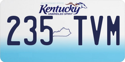 KY license plate 235TVM