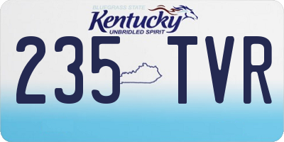 KY license plate 235TVR