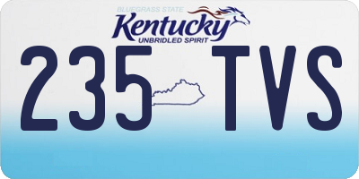 KY license plate 235TVS