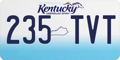 KY license plate 235TVT