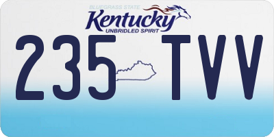 KY license plate 235TVV