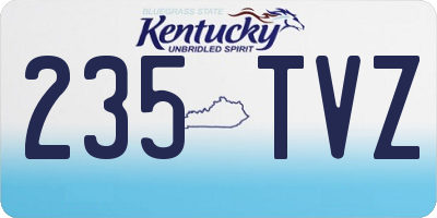 KY license plate 235TVZ