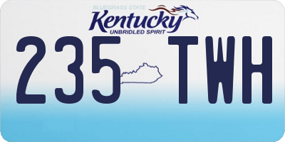 KY license plate 235TWH