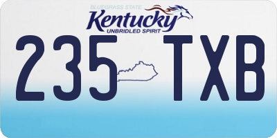 KY license plate 235TXB