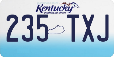 KY license plate 235TXJ