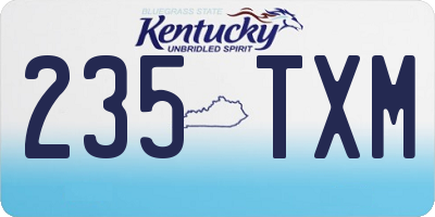 KY license plate 235TXM