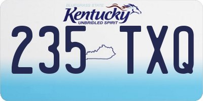 KY license plate 235TXQ