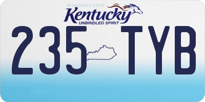 KY license plate 235TYB