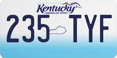 KY license plate 235TYF