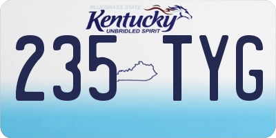 KY license plate 235TYG