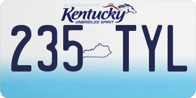 KY license plate 235TYL