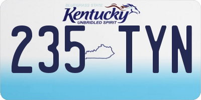 KY license plate 235TYN