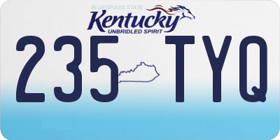 KY license plate 235TYQ