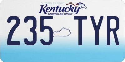 KY license plate 235TYR
