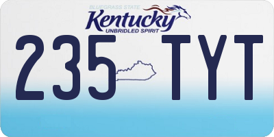KY license plate 235TYT