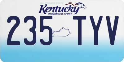 KY license plate 235TYV