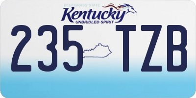 KY license plate 235TZB