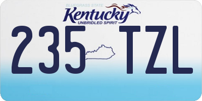 KY license plate 235TZL