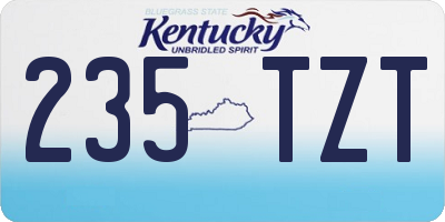 KY license plate 235TZT