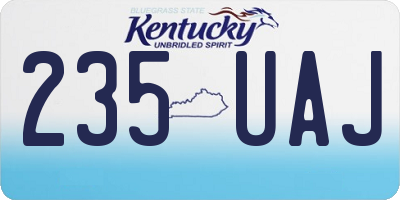 KY license plate 235UAJ